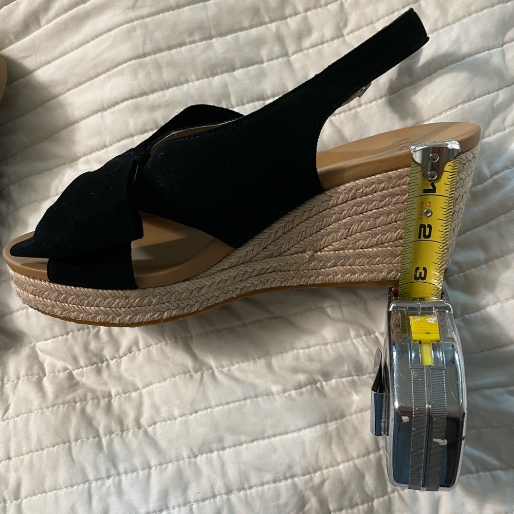 Ugg Black Suede Wedge - Picture 2 of 3